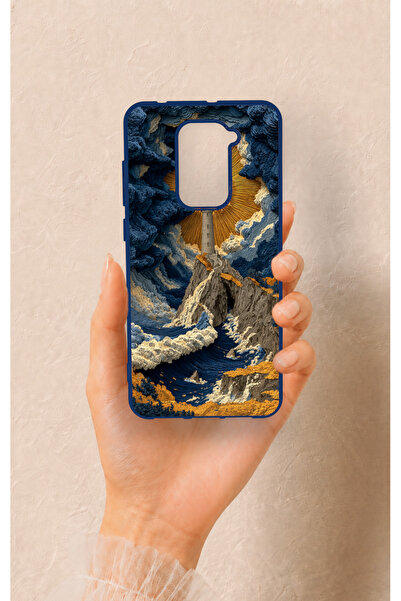 Vip Case Redmi Note 9 Uyumlu Deniz Feneri Desenli Silikon Kılıf