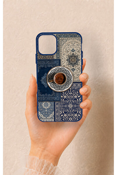 Vip Case iPhone 11 Pro Max Uyumlu Türk Kahvesi ve Kilim Desenli Silikon Kılıf