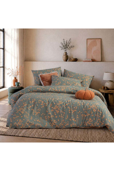 Nef Nef Homeware Nef Nef Floriva Πράσινο Σετ Παπλωματοθήκης 240x230 εκ.