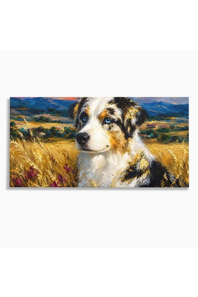 Luxcanva Tablou Canvas Prieten Devotat 140x70 cm pe Sasiu Lemn Caine Peisaj N...