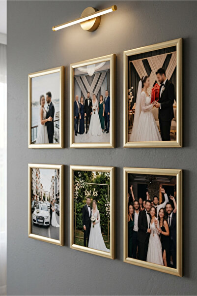 Wooden Factory 21X30 cm Gold Gold Color Frame A4 Photo Picture Poster Frame D...