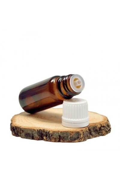 Preparation Sticlă ambră 10ml cu capac picurător alb, set pentru preparate cosmetice