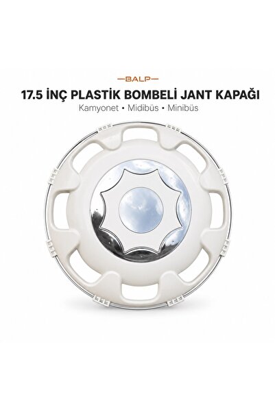 BALP 17.5 İnç Lüx Plastik Bombeli Jant Kapağı Kamyonet Midibüs Minibüs İçin 1...