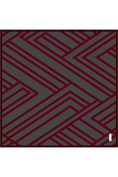 Pierre Cardin Burgundy 90X90 Silk Crepe Satin Scarf