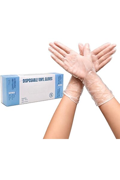Generic 100 Pcs Disposable Vinyl Gloves Latex Free & Powder Free for Househol...
