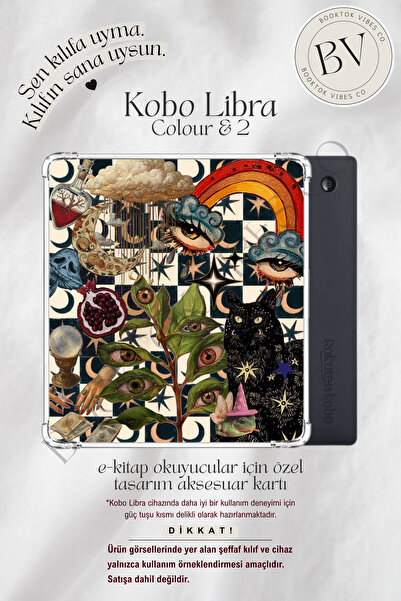Tuhaflıklar Artsy Kolaj Insert - Kindle ve Kobo E-Kitap Okuyucuları için Aksesuar Kartı
