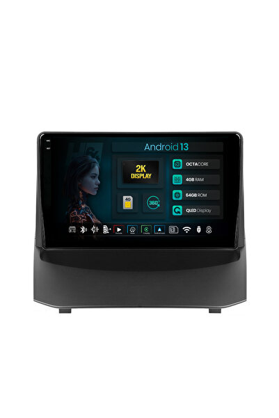 HUB64 Navigație Android Ford Fiesta (2013-2017), 9,5 inch, 4GB RAM, CarPlay ș...