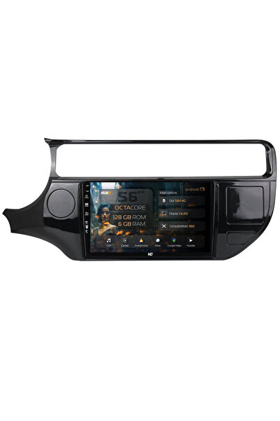 HUB64 Navigație Android Kia Rio (2014-2017), 9 inch, 6GB RAM, CarPlay și Andr...