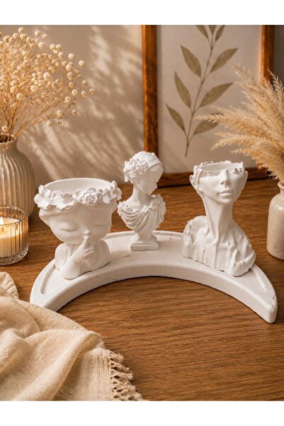 Valera Atelier Design Valera Atelier Muse 4’lü Dekoratif Obje Seti – Büst & H...