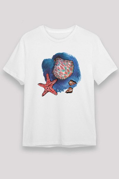 Darkhane Sea Creatures White Unisex T-Shirt T-Shirt