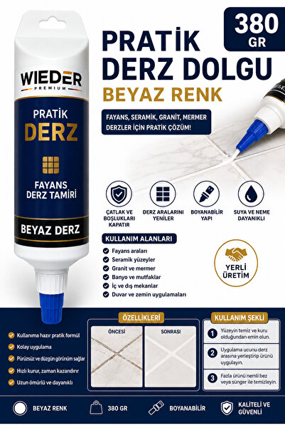 Weider Pratik Derz Dolgu Beyaz Renk 380 Gr Seramik Granit Mermer Boyanabilir ...