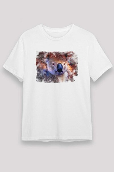 Darkhane Koala Unisex Printed White T-Shirt - Tshirt