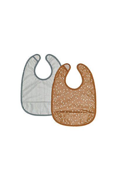 IKEA Guldvävare Baby Bib, Dark Yellow-White, 2 Pieces