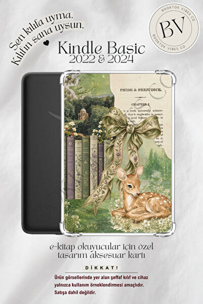 BookTok Vibes Co. Yeşil Masal Vintage Kolaj Insert - Kindle ve Kobo E-Kitap O...