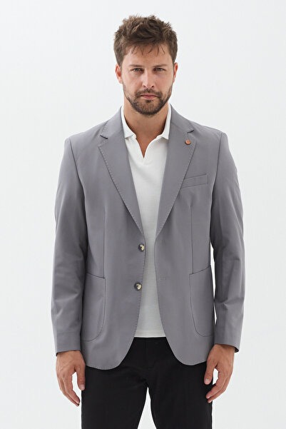 Frappoli Wilson Men's Dark Gray Cotton Blend Cool Summer Fabric Slim Fit Half...