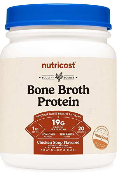 Nutricost مسحوق بروتين مرق عظام الدجاج 430 جرام (حساء الدجاج) 20 حصة