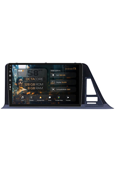 HUB64 Navigație Android Toyota CHR (2016-2020), 9 inch, 8GB RAM, CarPlay și A...