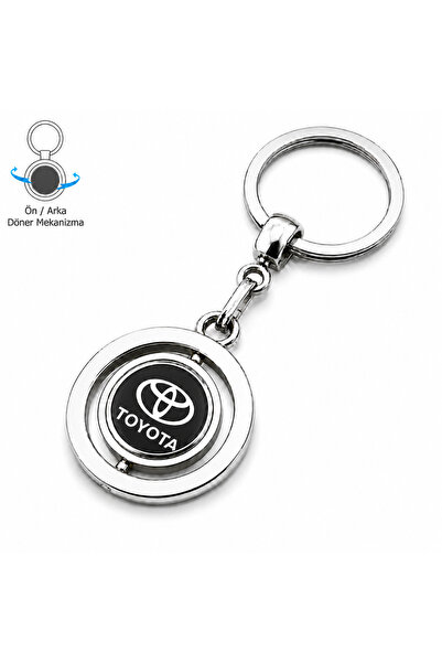 Baghes Döner Mekanizmalı Toyota Oto Anahtarlık, Boyut 9cm x 3.5cm, Çift Yönlü...