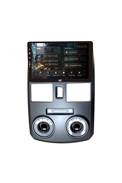 HUB64 Navigatie Android Daihatsu Terios (2005+), 9 inch, 4GB RAM, CarPlay si ...
