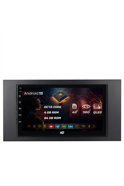 HUB64 Navigație Android Ford 2DIN, 7 inch, 4GB RAM, CarPlay și Android Auto, ...