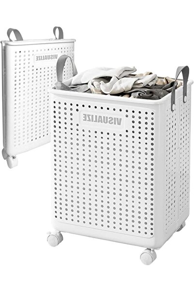 GENERAL Foldable Laundry Baskets with wheels, Collapsible laundry basket With...