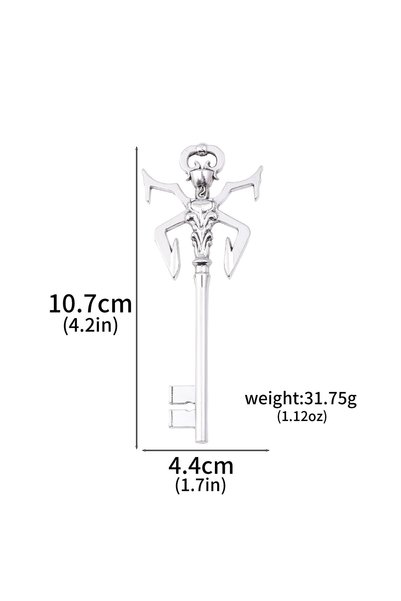 Miniso WHITE Resident Evil 4 Remake Keychain Large Irregular Key Retro Soldie...
