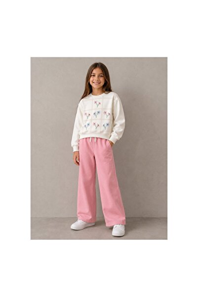 JABBER Kiz Kabarik Flower Printed Tracksuit Set