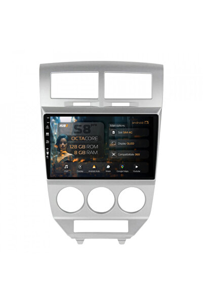 HUB64 Σύστημα πλοήγησης Android για Dodge Caliber (2006-2010), 10,1 ιντσών, 8...