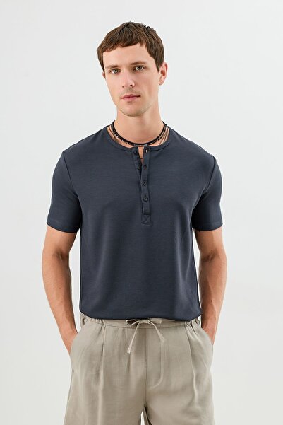 Antioch Cotton Buttoned Collar T-Shirt