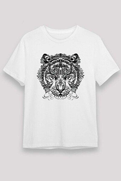 Darkhane Tiger White Unisex T-Shirt T-Shirt