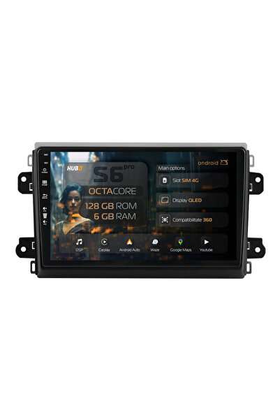 HUB64 Navigatie Android Fiat Ducato 2022+, 9 inch, 6GB RAM, CarPlay si Androi...