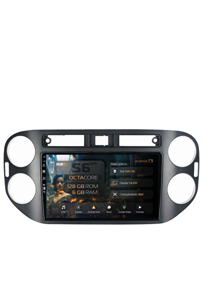 HUB64 Navigatie Android Volkswagen Tiguan (2010-2016), 9 inch, 6GB RAM, CarPl...