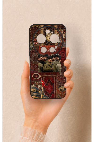 Vip Case Mi 17 Ultra Compatible Bozkurt and Atatürk Patterned Silicone Case