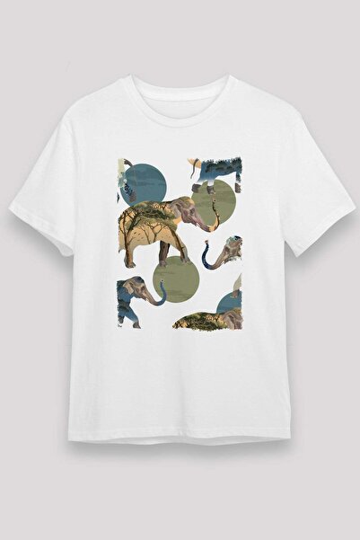 Darkhane Elephant White Unisex T-Shirt T-Shirt
