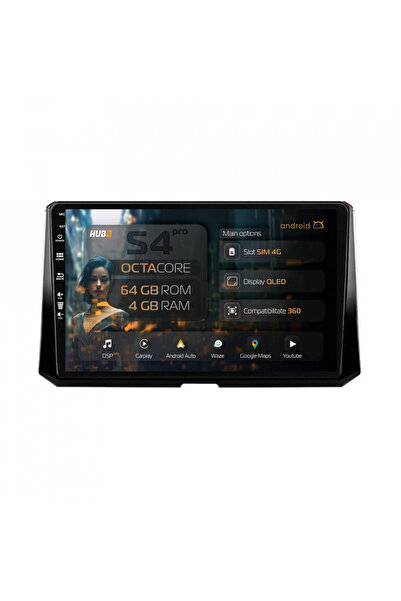 HUB64 Σύστημα πλοήγησης Android Toyota Corolla (2019-2023), 10,1 ιντσών, 4GB ...