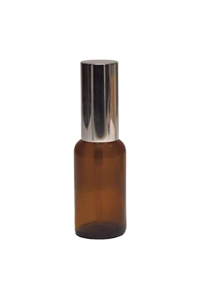 OEM Amber glass bottle with lotion pump, light lotion pump GL18 silver, 30ml