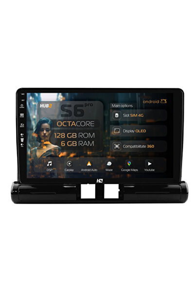 HUB64 Navigație Android Citroen C3 (2024+) Low-V, 9 inch, 6GB RAM, CarPlay și...