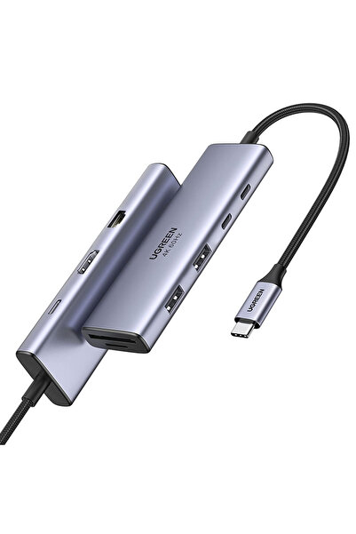 Ugreen Hub USB/ Stație de andocare Ugreen, 15375, Conectivitate extinsă, Gri
