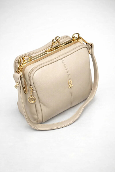 LİFA KİDS Women's Clip-On 4-Compartment Soft Leather Hand, Shoulder and Cross...