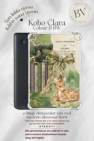 BookTok Vibes Co. Yeşil Masal Vintage Kolaj Insert - Kindle ve Kobo E-Kitap O...