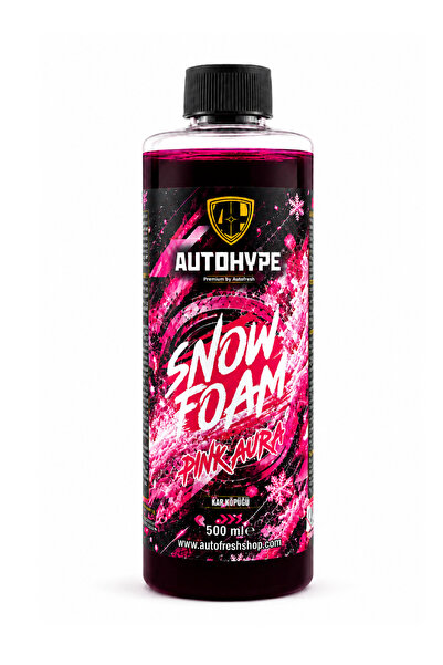 AUTOHYPE Snow Foam Pink Aura 500 ml | Konsantre Pembe Köpük | Oto Ön Yıkama Şampuanı Yoğun Köpük