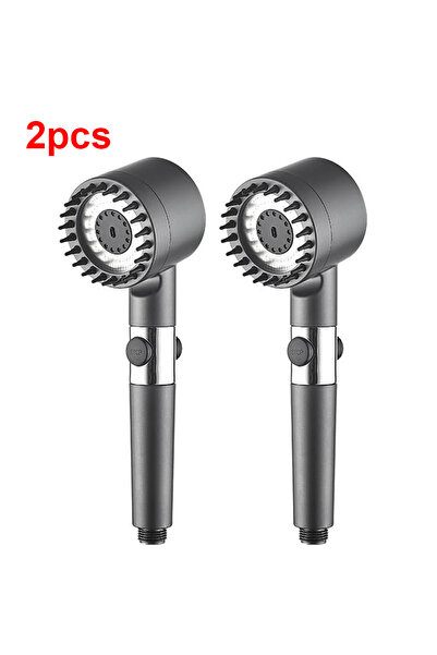 Choice Grey 2pcs 3 Modes Filter Powerful Shower Head Massage Spa High Pressur...