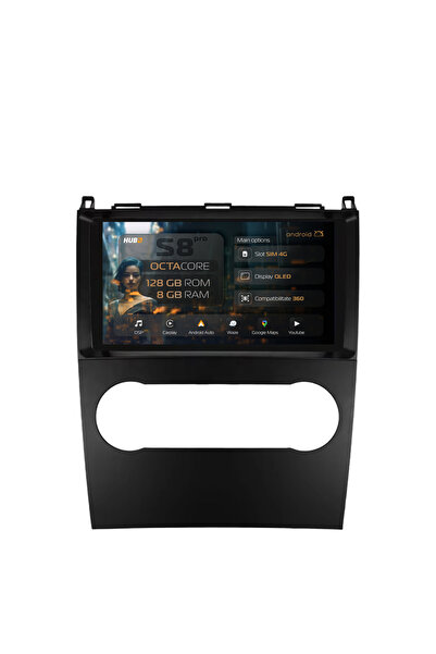 HUB64 Navigație Android Mercedes Benz Clasa A/B (2004-2011), 9 inch, 8GB RAM,...