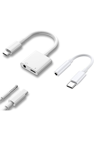 ALMEKAQUZ محول سماعات الرأس، عبوة من قطعتين، محول USB C إلى مقبس سماعات الرأس...