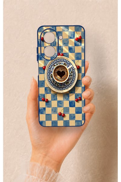 Vip Case Redmi A5 Compatible Heart Coffee Pattern Silicone Case