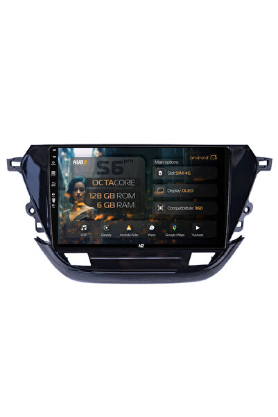 HUB64 Navigație Android Opel Corsa F (2019+), 9 inch, 6GB RAM, CarPlay și And...
