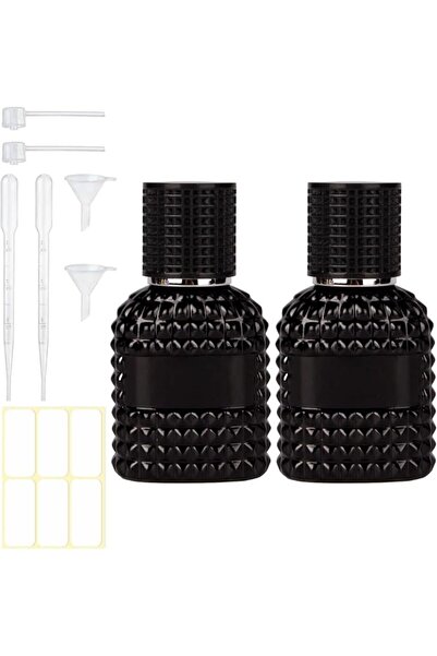 KASTWAVE Perfume Spray Bottles, 2 Pack Glass Refillable Sprayer, Portable Emp...