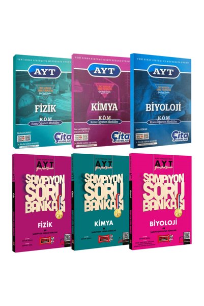 Yargı Yayınları AYT Sayısal Seti: Fizik - Kimya - Biyoloji Konu Öğreten Modül...
