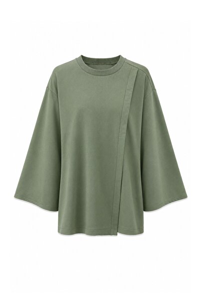 praye Önü Katlı Sweat Çağla