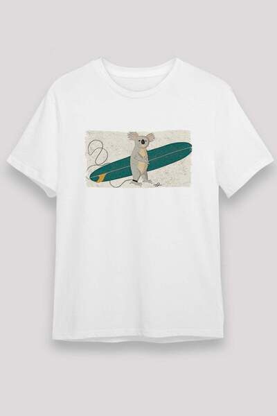 Darkhane Koala Unisex Printed White T-Shirt - Tshirt